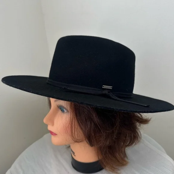 BRIXTON Cohen Cowboy Wool Hat in black western, Bohemian XSmall Amazon.com: Brixton Cohen Cowboy Black XS : Clothing, Shoes  main image 4